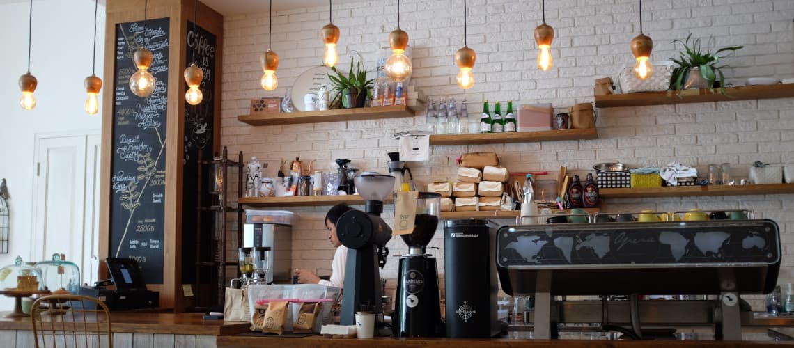 Interior de un café